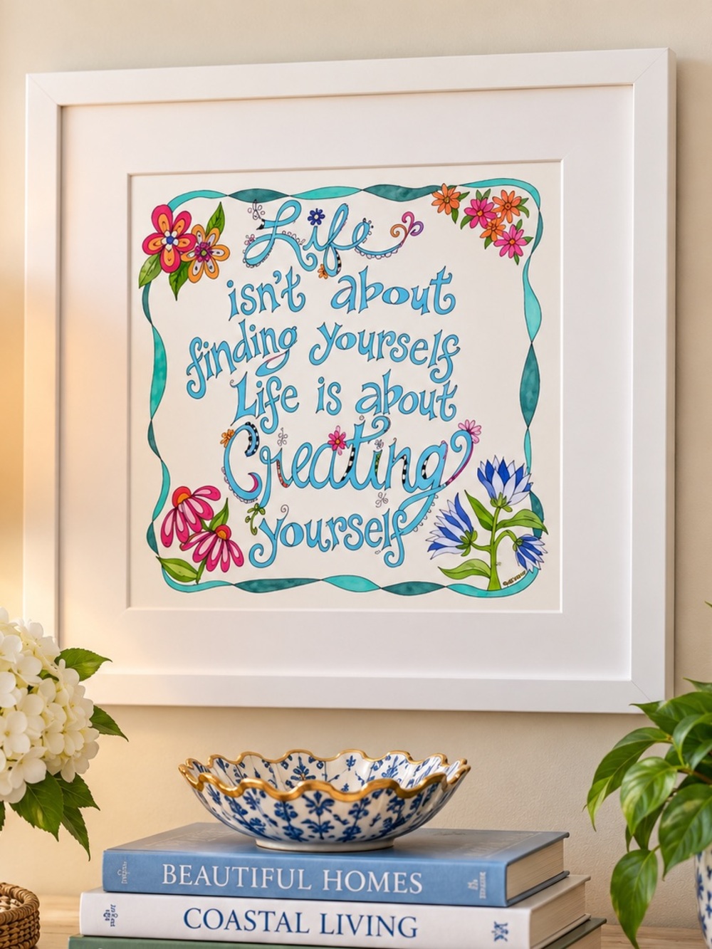 NWOT Whimsical Creative Wall Art Print Motivational Artsy Cottagecore